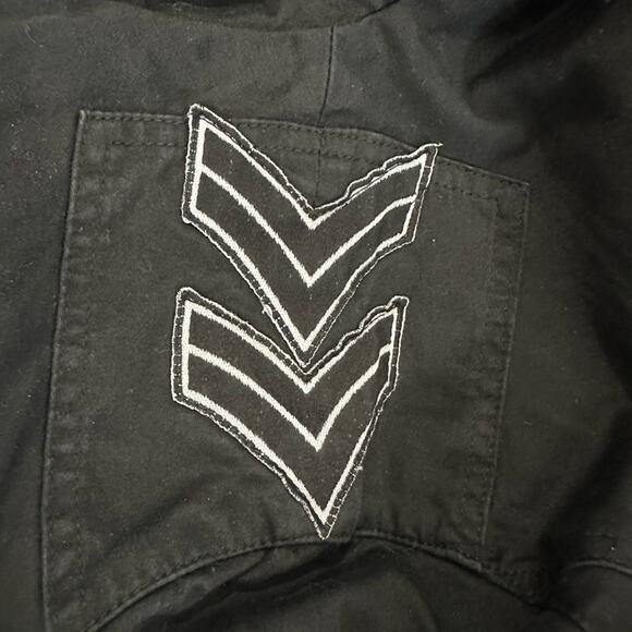 Made in Italy Jimmy Taverniti Vintage Y2K Black Military Cotton Jacket small - Picture 5 of 9